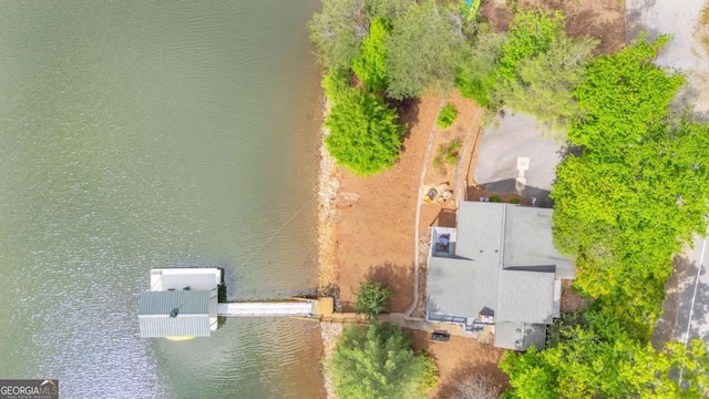 aerial view of a large body of water