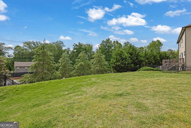 4050 Pleasant Woods Dr, Cumming, GA 30028 - view of yard featuring a wooden deck