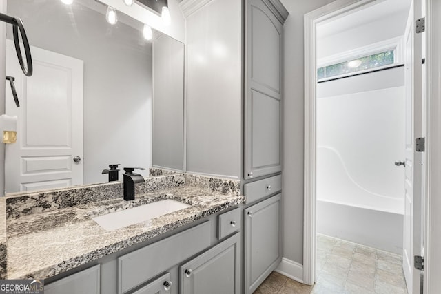 84 Creekside Ct, Zebulon, GA 30295 - full bathroom featuring vanity and baseboards