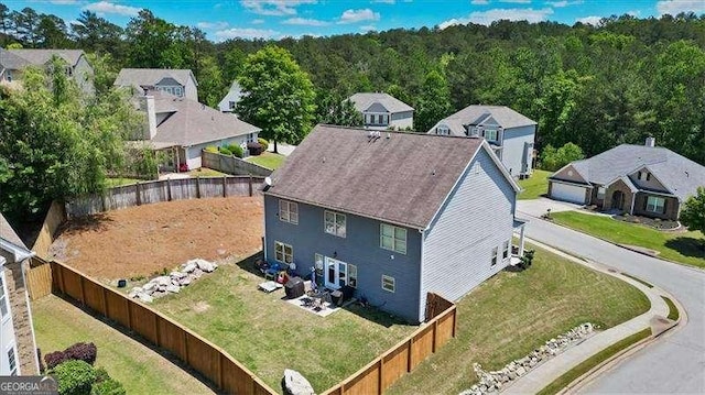380 Longwood Pl, Dallas, GA 30132 - aerial view of residential area featuring a heavily wooded area
