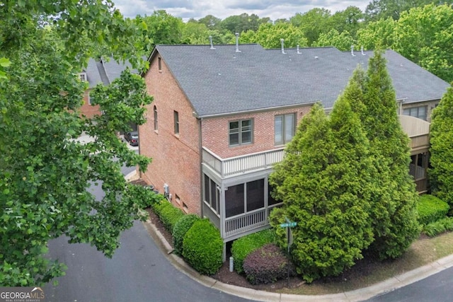 view from above of property