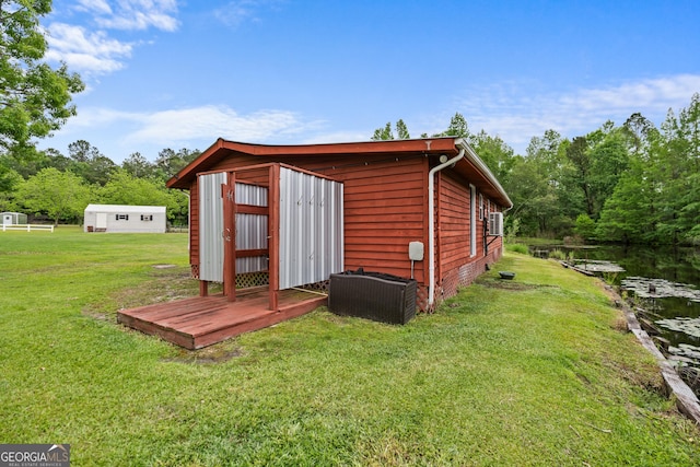 233 Clark Rd, Midville, GA 30441 - view of outbuilding with central AC and a water view