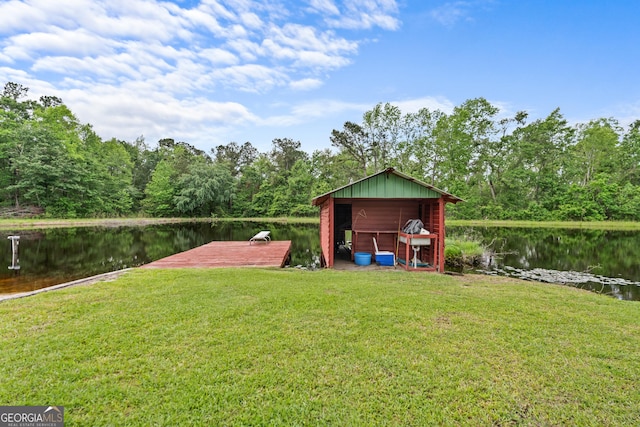 233 Clark Rd, Midville, GA 30441 - view of outbuilding featuring a water view and a view of trees