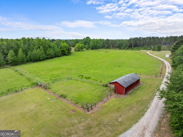 233 Clark Rd, Midville, GA 30441 - aerial view of sparsely populated area with a pastoral area and a forest