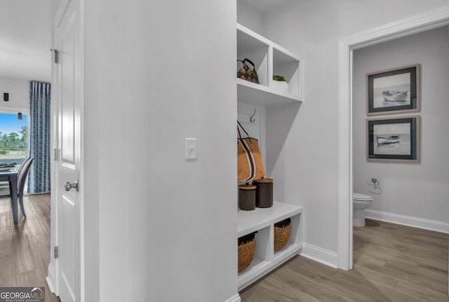 508 Regency Trl, Acworth, GA 30102 - mudroom with wood finished floors and baseboards