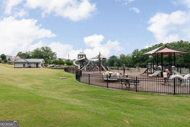 508 Regency Trl, Acworth, GA 30102 - community play area featuring fence and a lawn