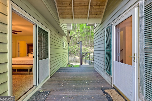 view of patio / terrace with a wooden deck