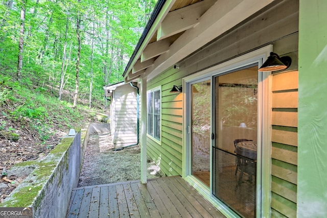 view of wooden deck