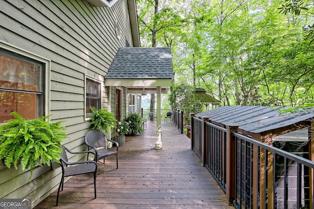 view of wooden deck