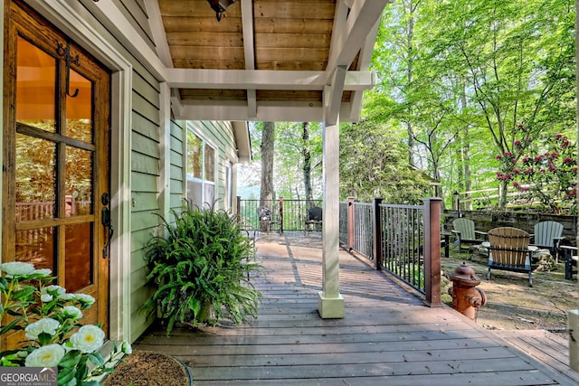 view of wooden deck