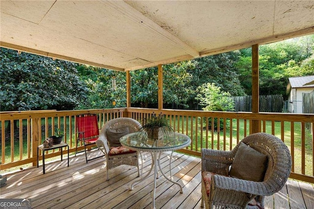 413 New Town Rd NE, Calhoun, GA 30701 - deck featuring a yard