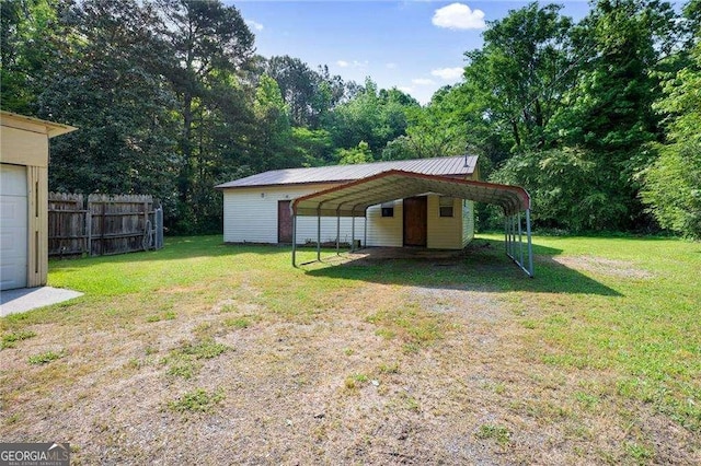 413 New Town Rd NE, Calhoun, GA 30701 - view of yard featuring a detached carport
