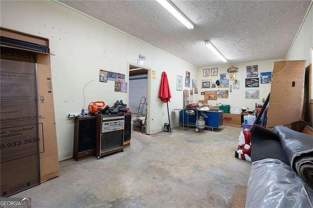 413 New Town Rd NE, Calhoun, GA 30701 - misc room featuring concrete floors and a textured ceiling