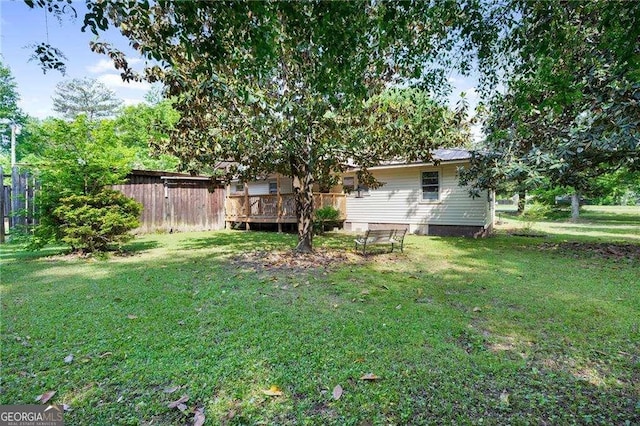 413 New Town Rd NE, Calhoun, GA 30701 - view of yard with a deck