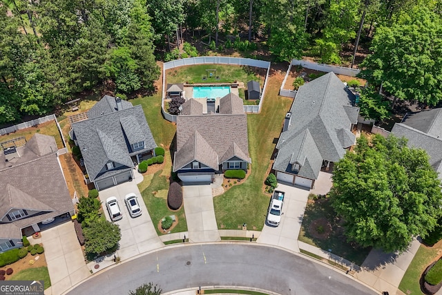 58 Gables Way, Newnan, GA 30265 - aerial view of residential area featuring a pool