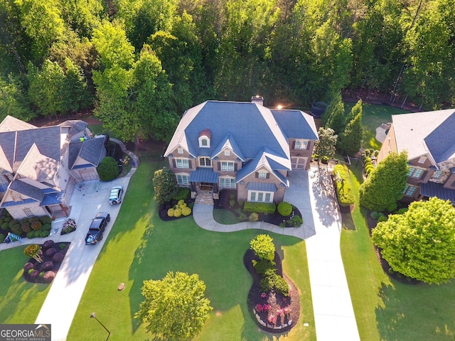view from above of property