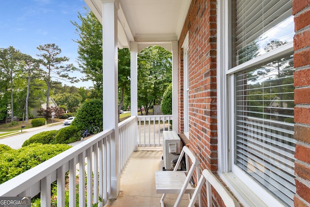balcony with covered porch