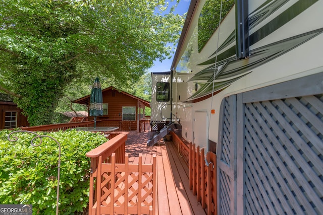 43 Tip Top Cir, Cleveland, GA 30528 - view of wooden deck