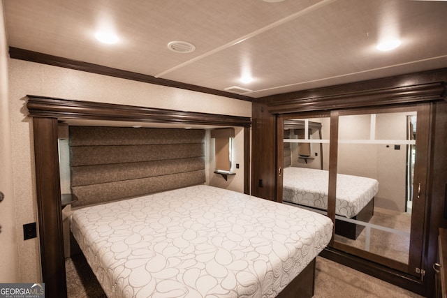 43 Tip Top Cir, Cleveland, GA 30528 - carpeted bedroom with crown molding
