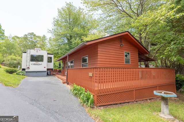 43 Tip Top Cir, Cleveland, GA 30528 - view of side of property with a deck