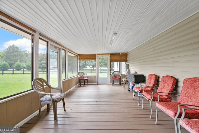 view of sunroom