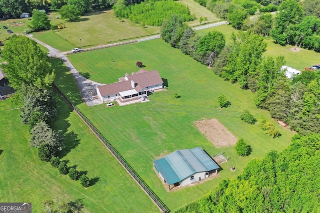 aerial view of sparsely populated area