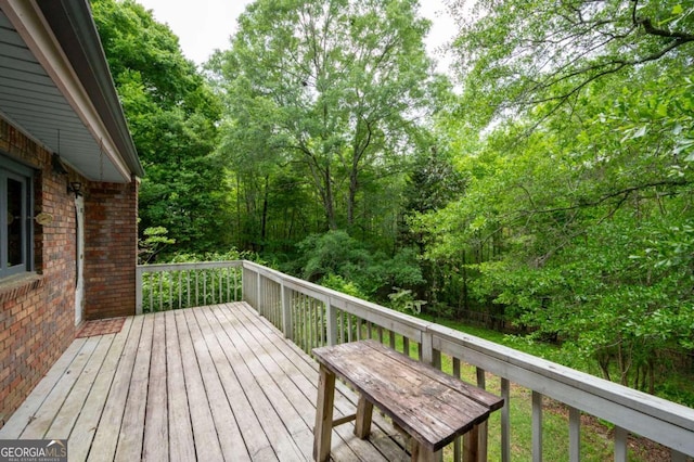 view of wooden terrace