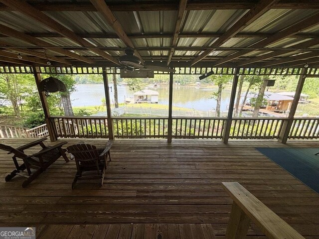 317 Cedar Dr NW, Sparta, GA 31087 - wooden deck featuring a water view