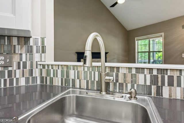 7675 Rose Ln, Cumming, GA 30040 - kitchen view of a sink and backsplash