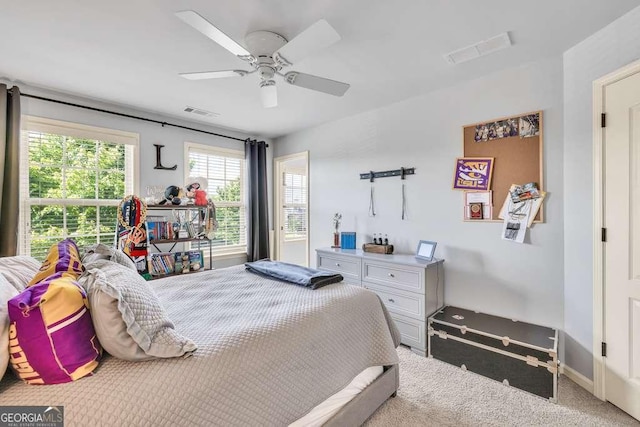 1903 Henderson Falls Way, Braselton, GA 30517 - bedroom with carpet and a ceiling fan