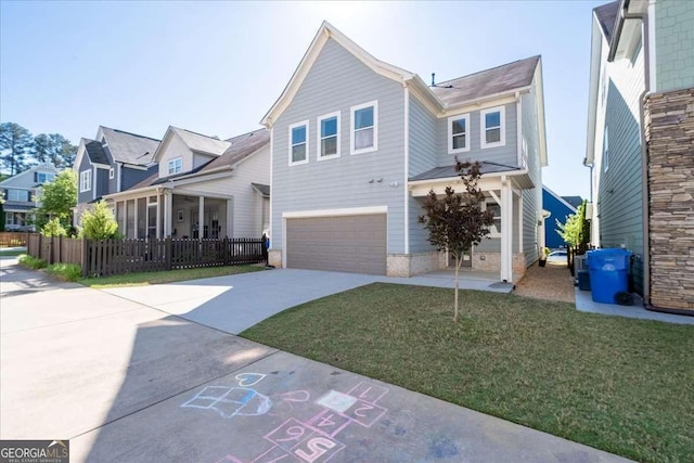 view of front of house with an attached garage and driveway