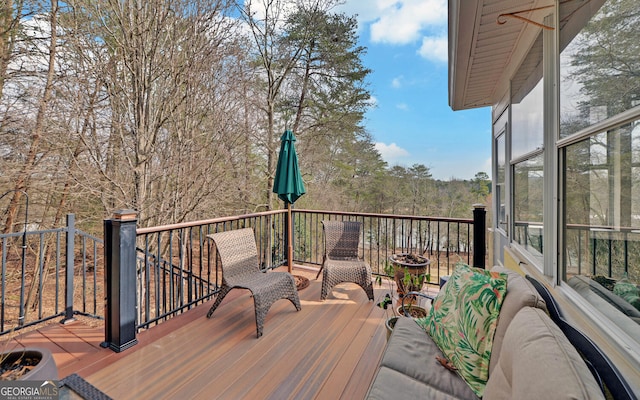 view of wooden terrace