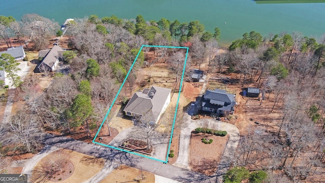 view from above of property with property boundaries highlighted