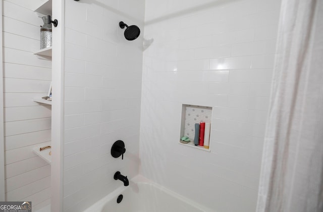 309 Mahan St, Saint Marys, GA 31558 - bathroom featuring shower / bath combo with shower curtain