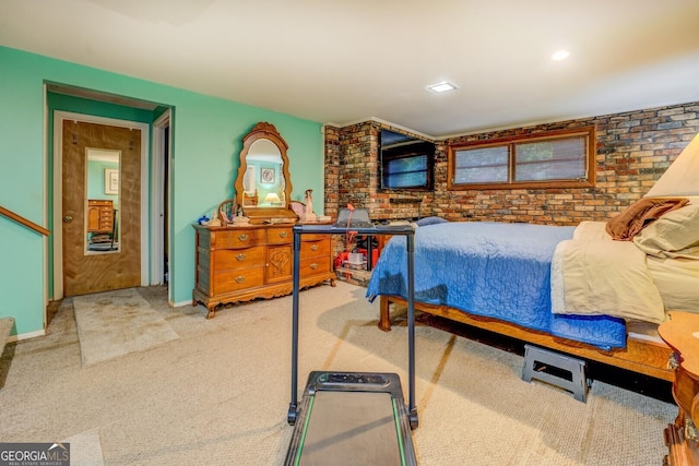 3449 Archwood Dr, Doraville, GA 30340 - bedroom with brick wall and carpet
