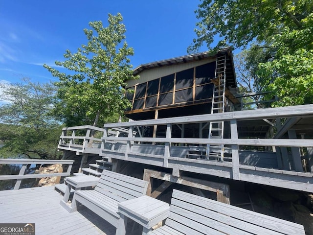 750 Warners Lndg, Hortense, GA 31543 - back of house featuring a deck