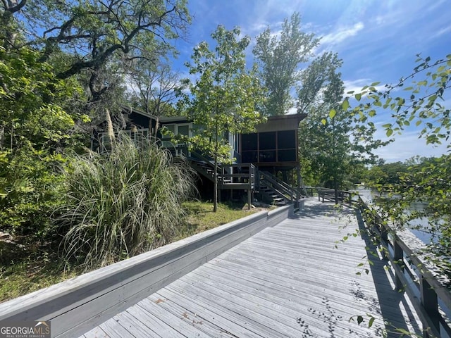 750 Warners Lndg, Hortense, GA 31543 - dock with stairs and a deck
