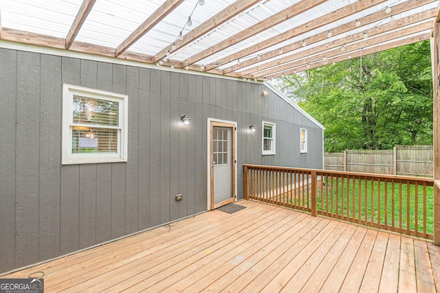 947 Rebel Forest Dr, Atlanta, GA 30315 - wooden terrace featuring a fenced backyard