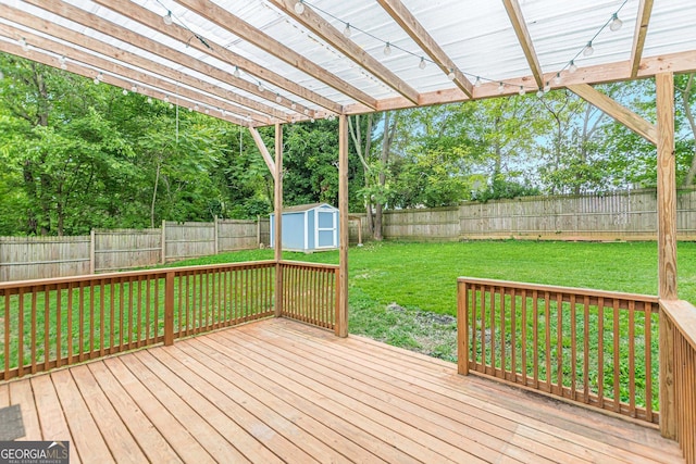 947 Rebel Forest Dr, Atlanta, GA 30315 - deck featuring a storage shed and an outbuilding