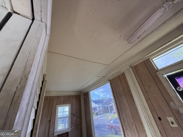 detailed view of wooden walls