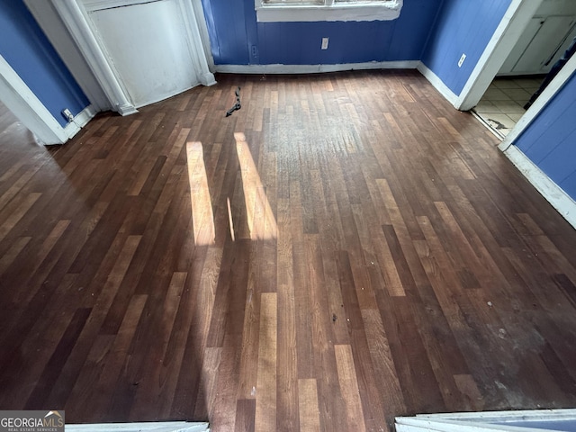 detailed view of wood finished floors and baseboards