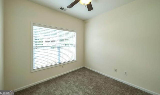 416 Clarion Dr, Carrollton, GA 30116 - carpeted spare room with baseboards and ceiling fan