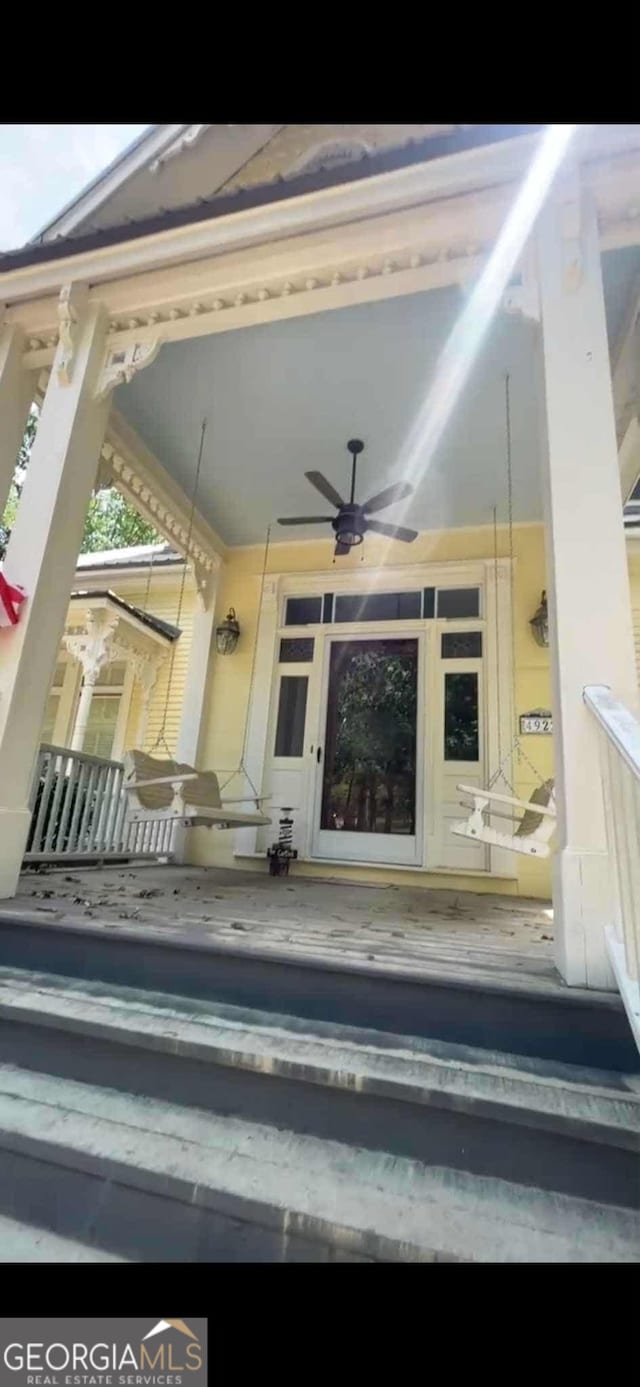 4922 Van Cise Ln, Albany, GA 31721 - view of patio with a ceiling fan