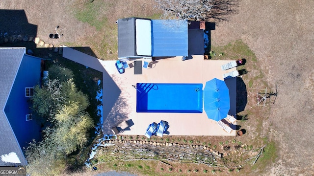 114 N Valhalla Dr, Cordele, GA 31015 - aerial view of property and surrounding area featuring a pool area