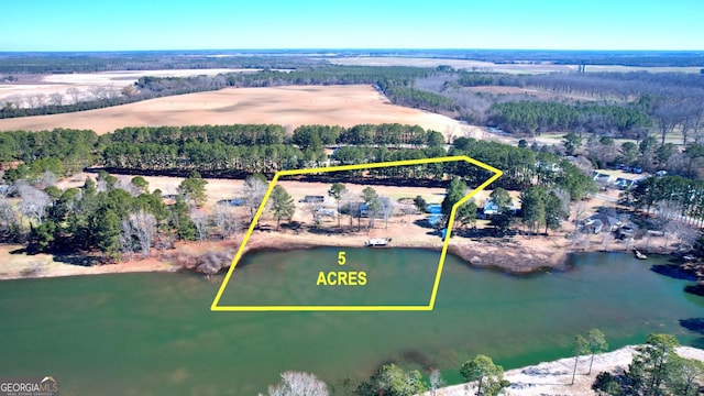 114 N Valhalla Dr, Cordele, GA 31015 - aerial view of property's location featuring a large body of water and property boundaries highlighted