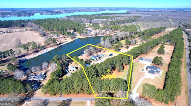 114 N Valhalla Dr, Cordele, GA 31015 - view of property location featuring a large body of water, property boundaries highlighted, and a forest