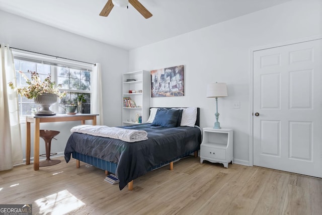 114 N Valhalla Dr, Cordele, GA 31015 - bedroom featuring wood finished floors and a ceiling fan