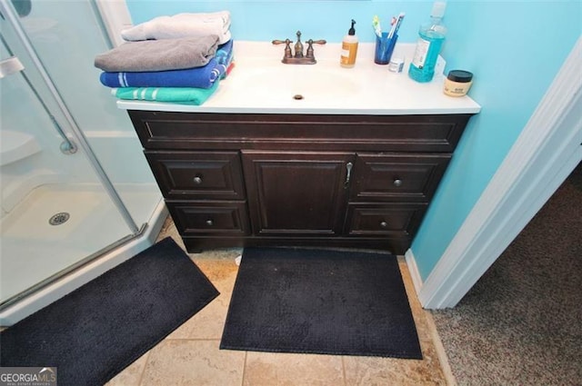 454 Primrose Ln, Pendergrass, GA 30567 - bathroom with a stall shower and vanity