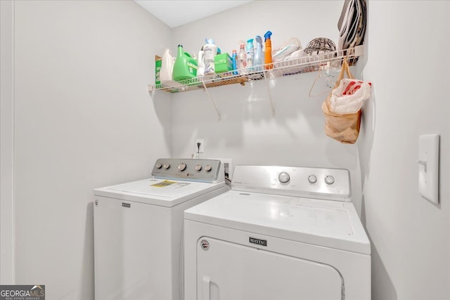 48 Sweetgum Trce, Dallas, GA 30132 - laundry area with washer and clothes dryer