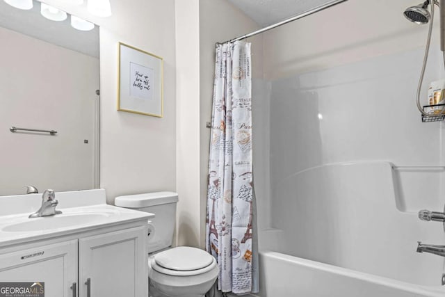 26 Springbottom Dr, Lawrenceville, GA 30046 - full bathroom with shower / bath combination with curtain, toilet, and vanity